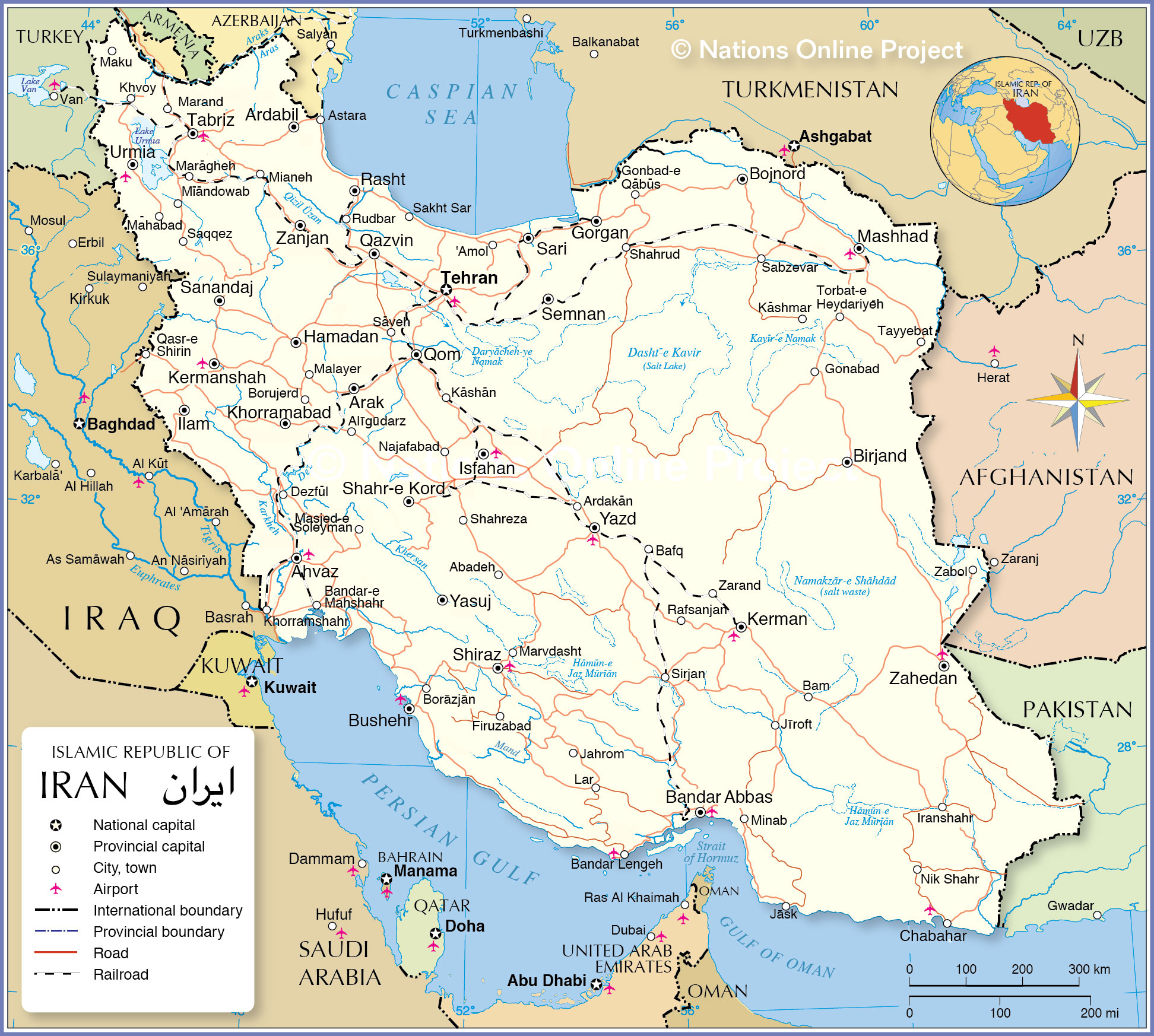 Afghanistan Map And Surrounding Countries