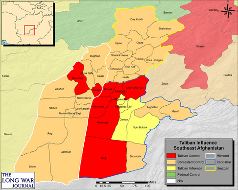 Afghanistan War Map
