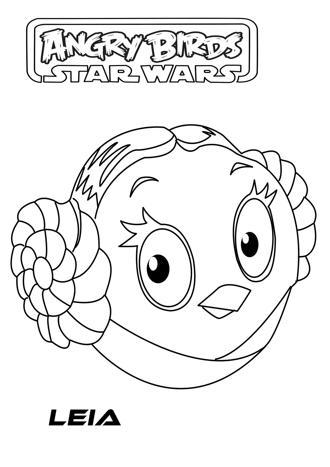 Angry Birds Star Wars Coloring Pages For Kids