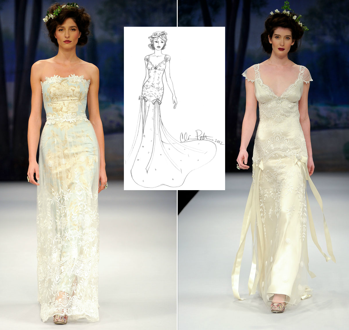 Anne Hathaway Wedding Dress Sketch