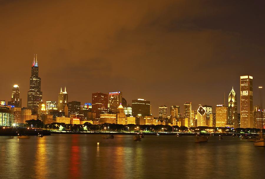 Chicago Skyline Pictures At Night