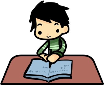 Child Writing Clipart