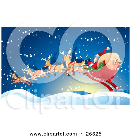 Christmas Pictures Of Santa And His Reindeers