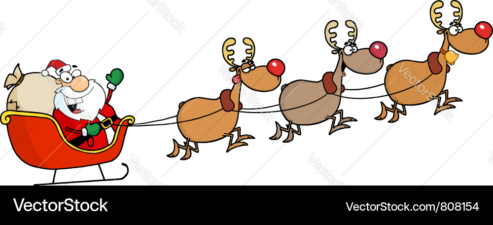 Christmas Pictures Of Santa And His Reindeers