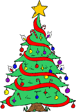 Christmas Tree Cartoon With Presents