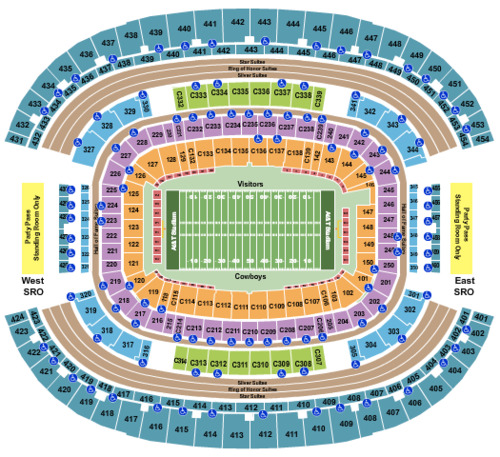 Dallas Cowboys Stadium Seating