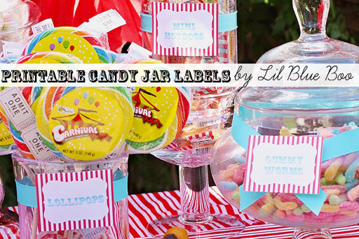 Free Printable Candy Buffet Tags