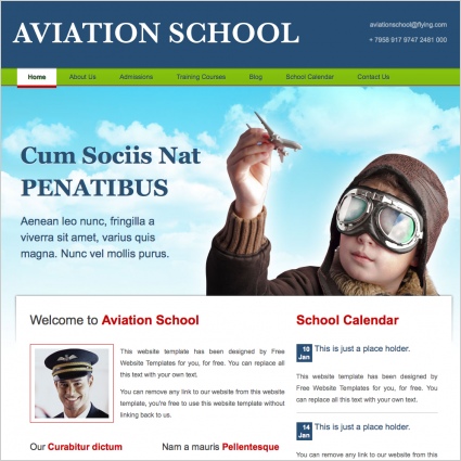 Free School Website Templates Psd
