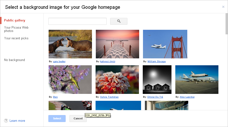 Google Homepage Backgrounds On Google Chrome