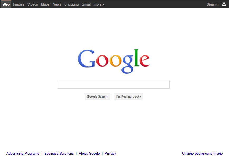 Google Homepage Designs