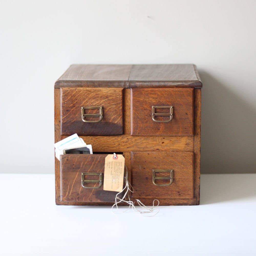 Index Card Cabinet Wood