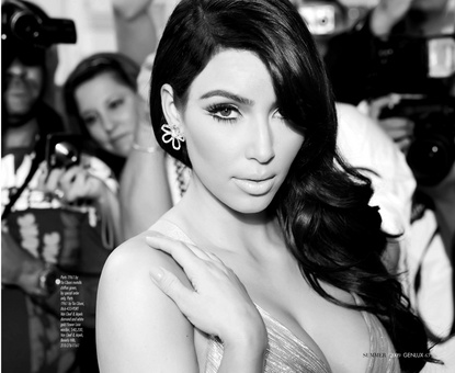 Kim Kardashian Black And White Photoshoot
