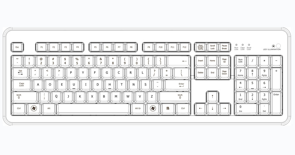 Laptop Keyboard Layout English