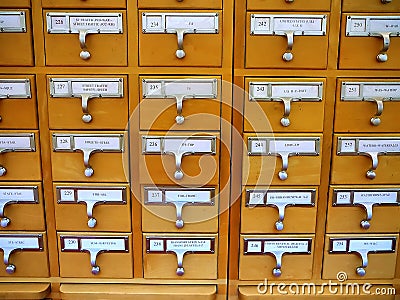 Library Index Card Cabinet