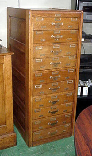 Library Index Card Cabinet