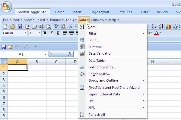 Microsoft Excel 2007 Ribbon
