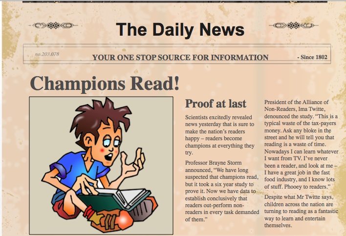 Newspaper Articles For Kids Template