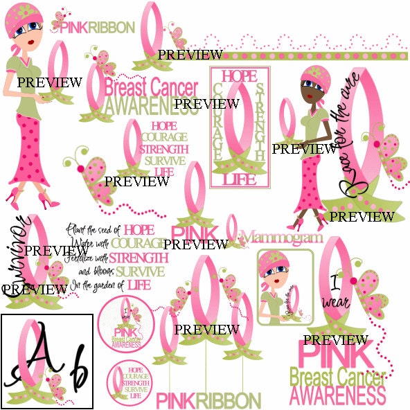 Pink Cancer Ribbon Clip Art