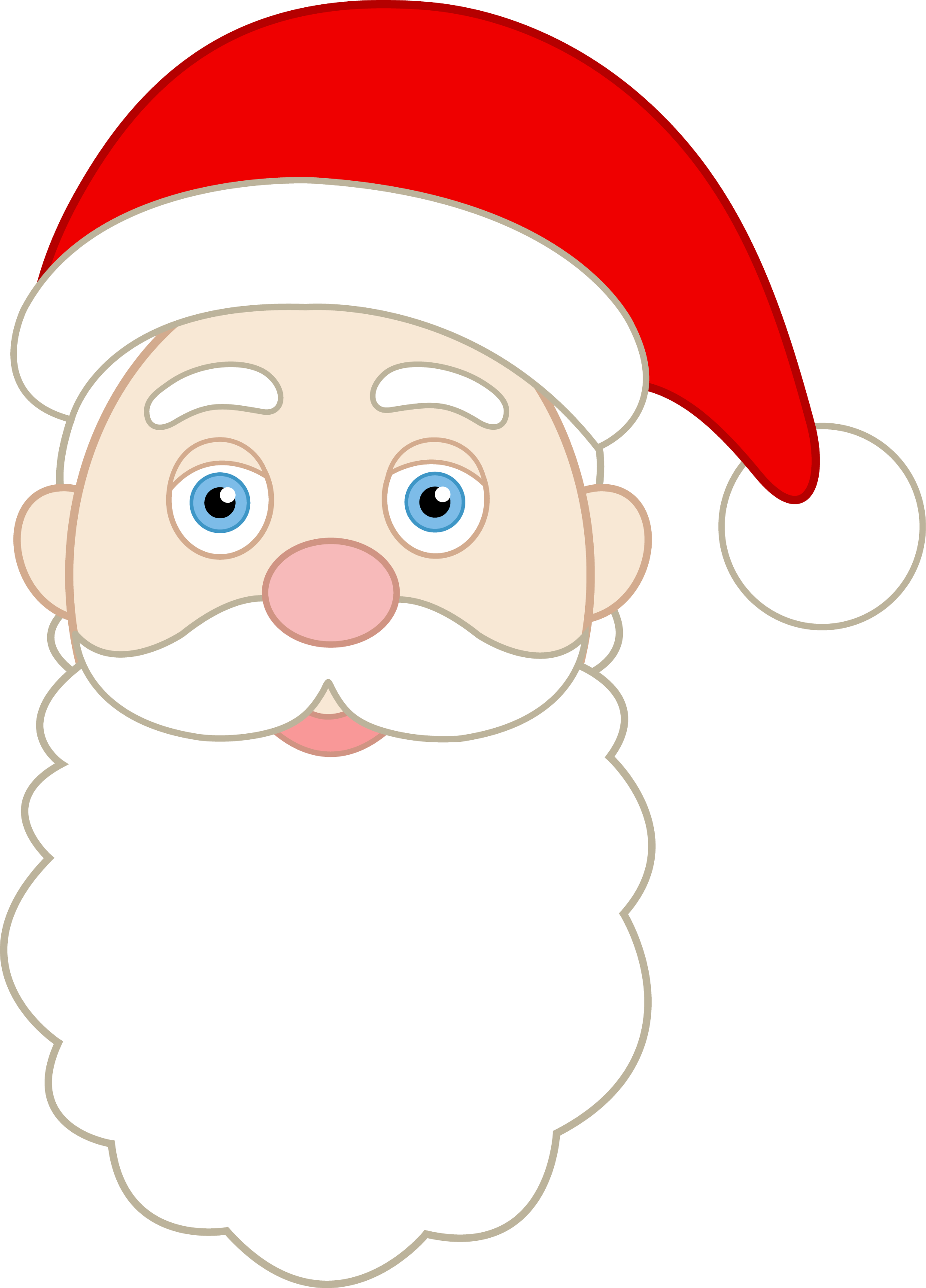 Santa Claus Face Cartoon