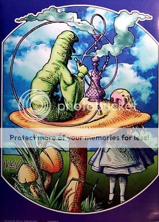 Smoking Caterpillar Alice In Wonderland
