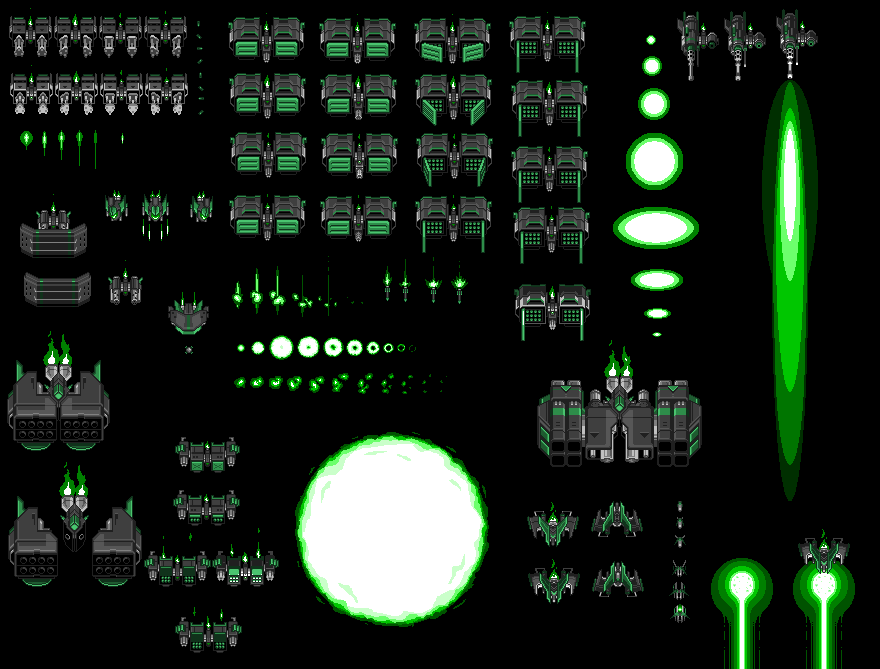 Space Invaders Sprites Sheet