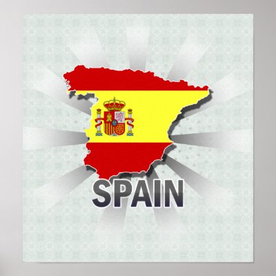 Spain Flag Map