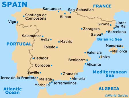 Spain Map Airports
