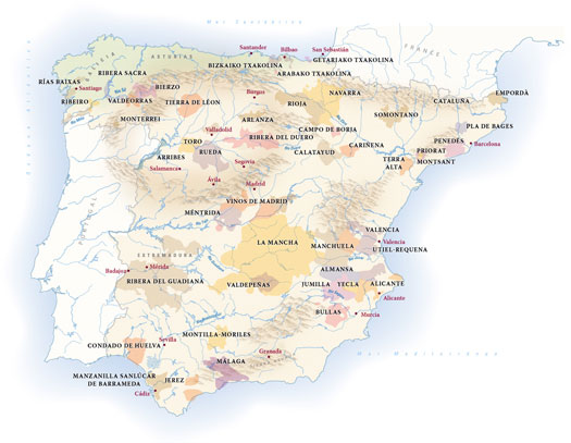 Spain Map Detailed