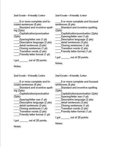 Writing A Friendly Letter Template For Kids
